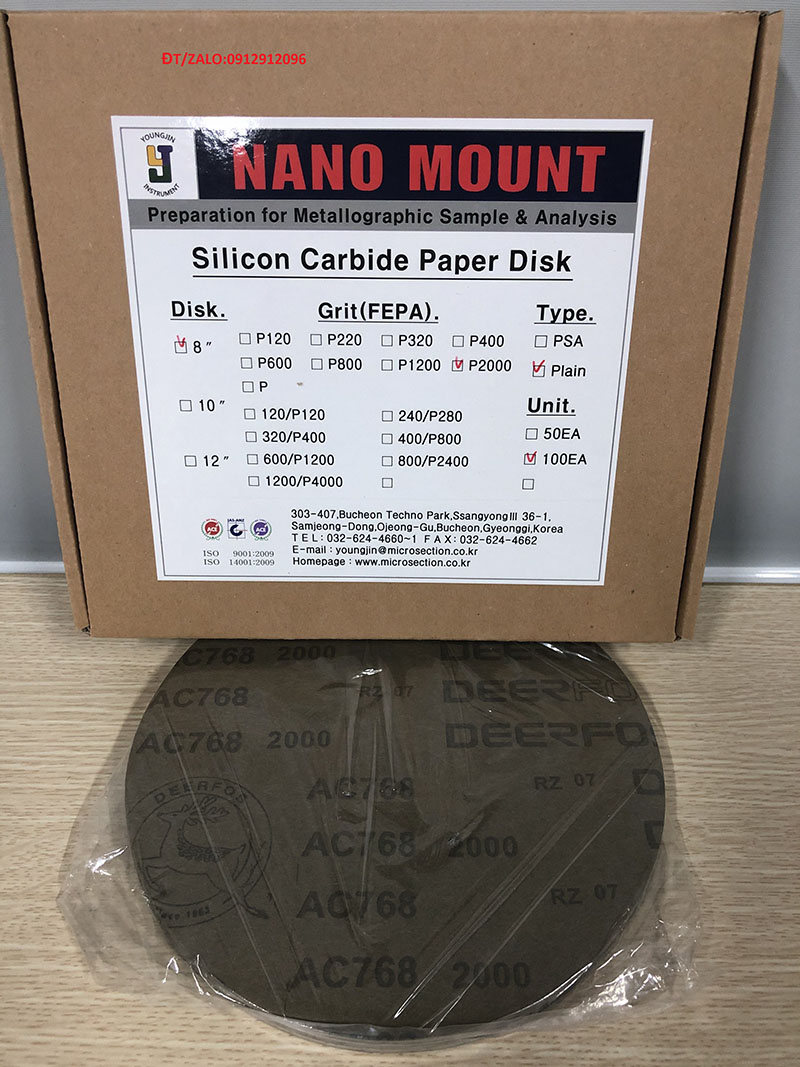 8” Disk Sand Paper P2000Grit Plain