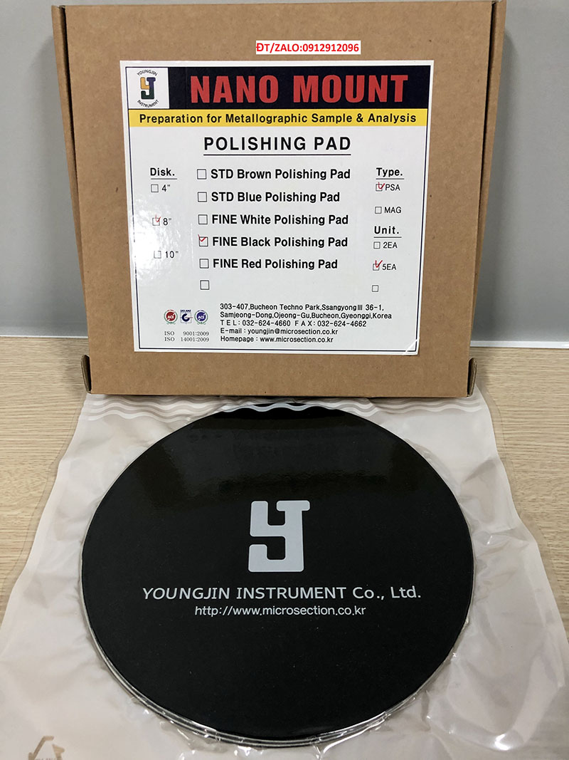 8" FINE Black Polishing Pad(PSA)